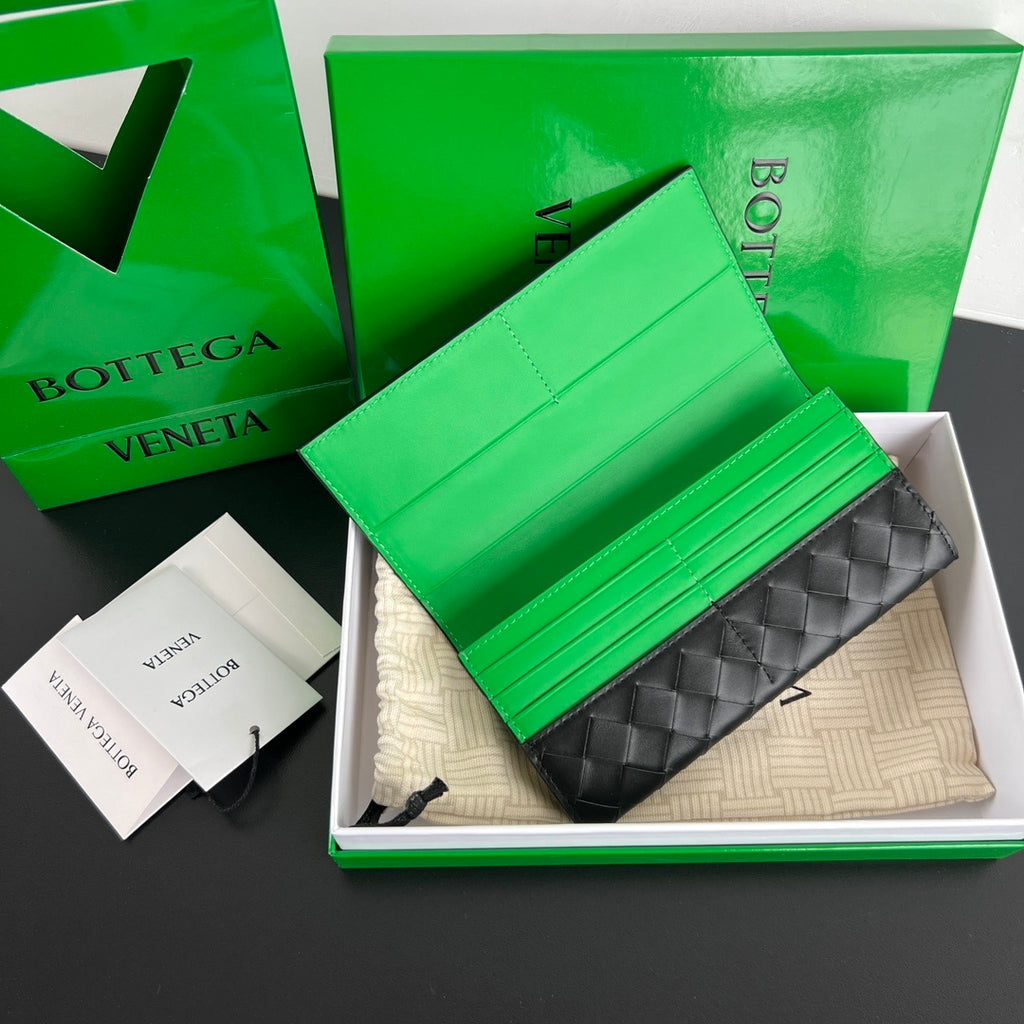 Bottega Veneta Woven Long Flap Wallet