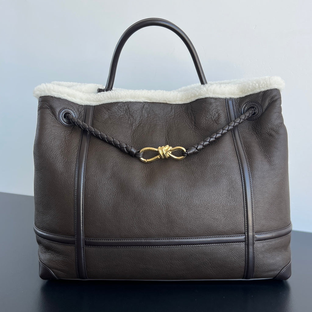 Bottega Veneta Andiamo Shearling Bag