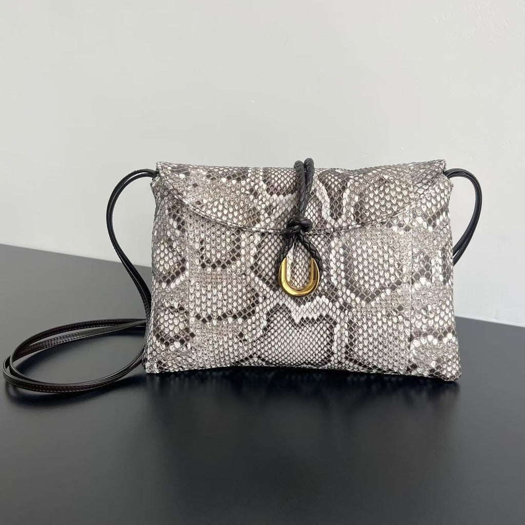 Bottega Veneta Liberta Snake Leather Crossbody Bag