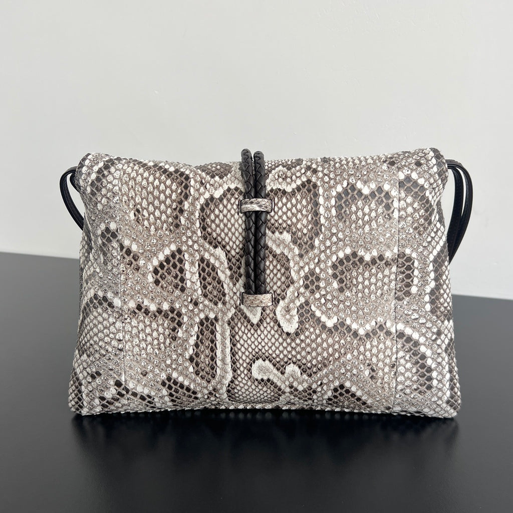 Bottega Veneta Liberta Snake Leather Crossbody Bag
