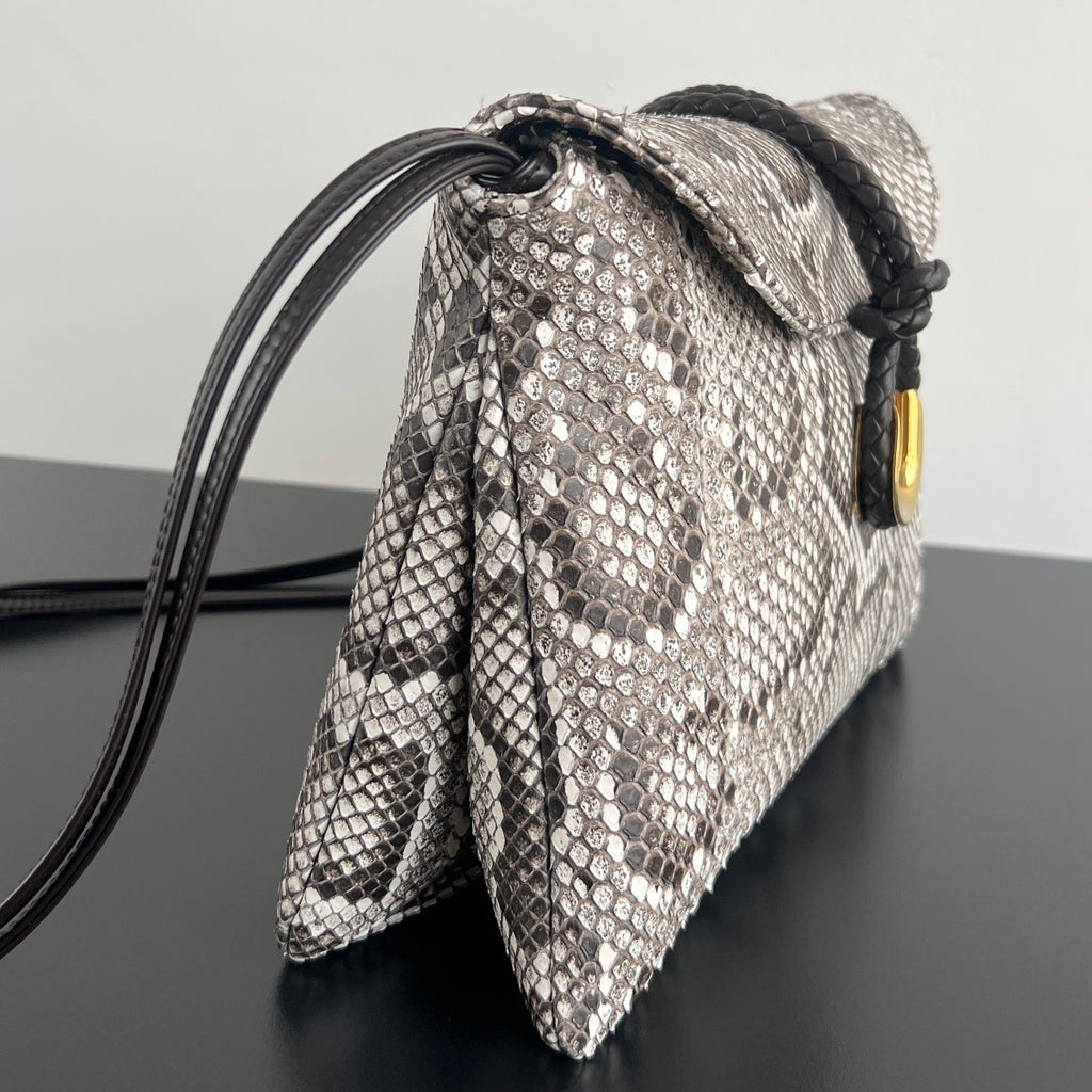 Bottega Veneta Liberta Snake Leather Crossbody Bag