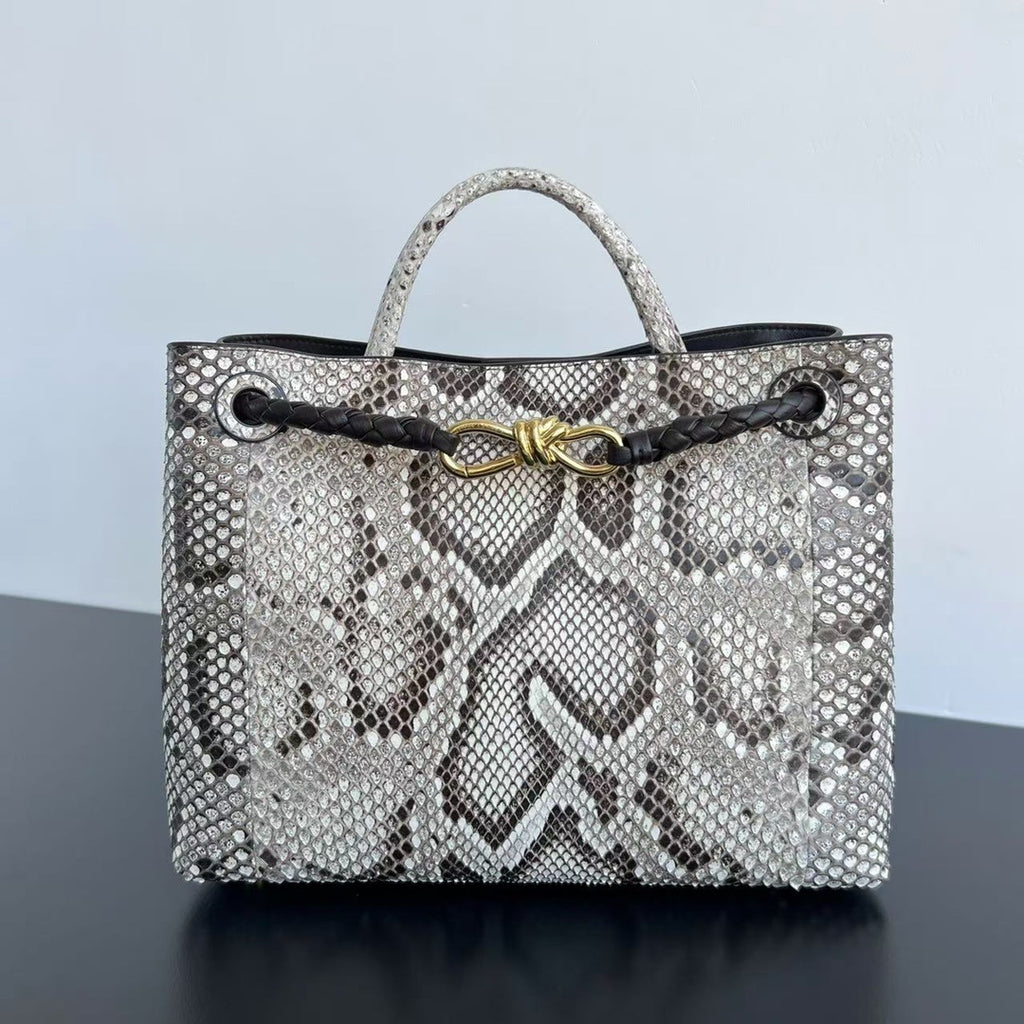 Bottega Veneta Andiamo Snake Leather Bag