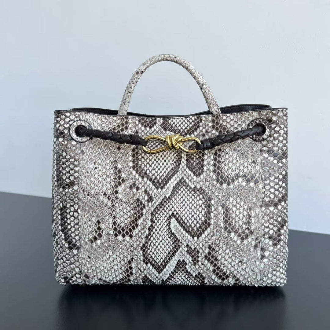 Bottega Veneta Andiamo Snake Leather Bag