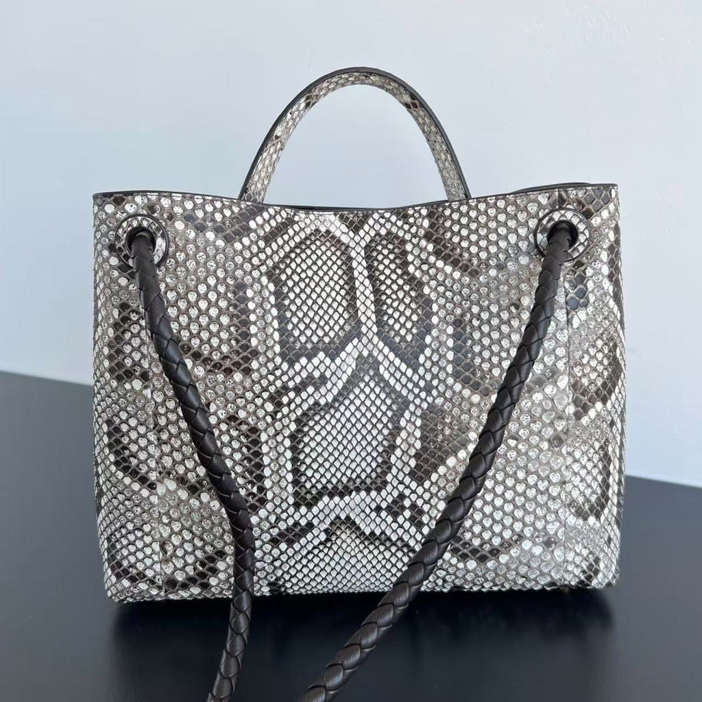 Bottega Veneta Andiamo Snake Leather Bag