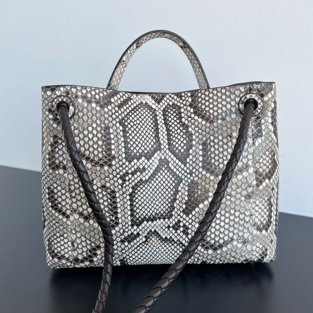 Bottega Veneta Andiamo Snake Leather Bag