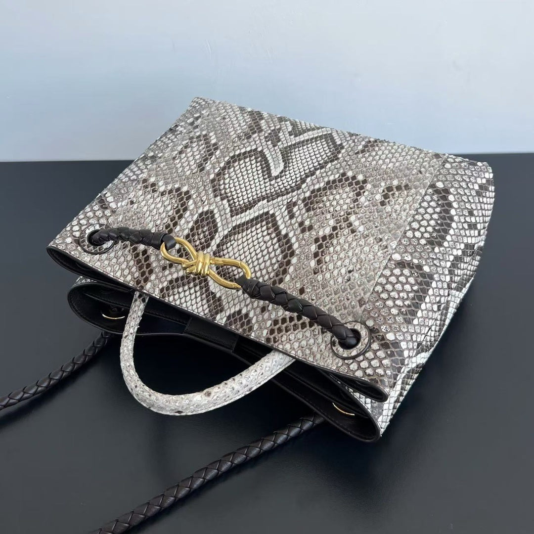 Bottega Veneta Andiamo Snake Leather Bag