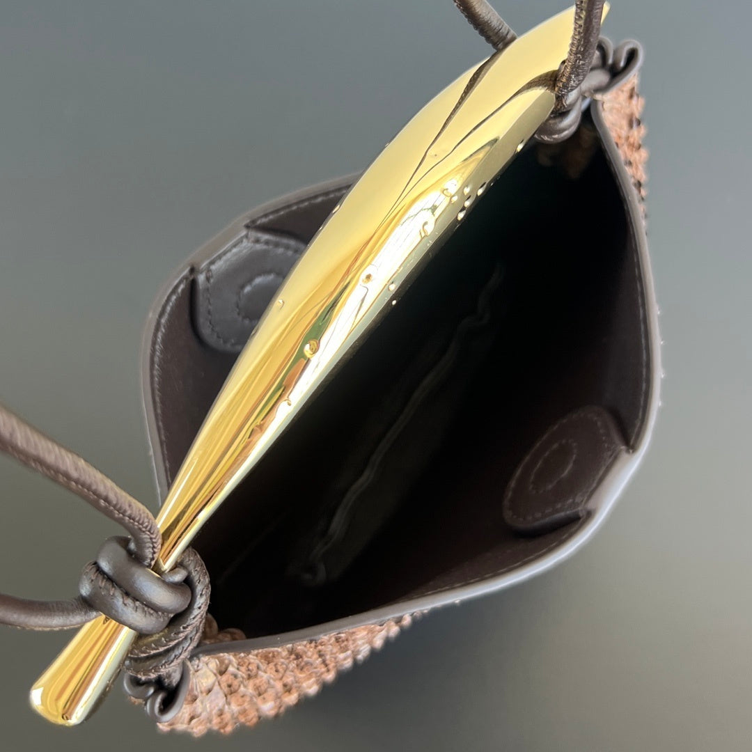 Bottega Veneta Sardine Snake Leather Mini Bag