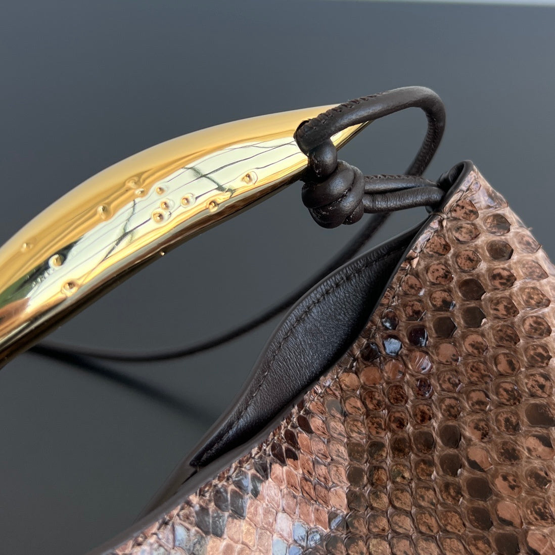 Bottega Veneta Sardine Snake Leather Mini Bag