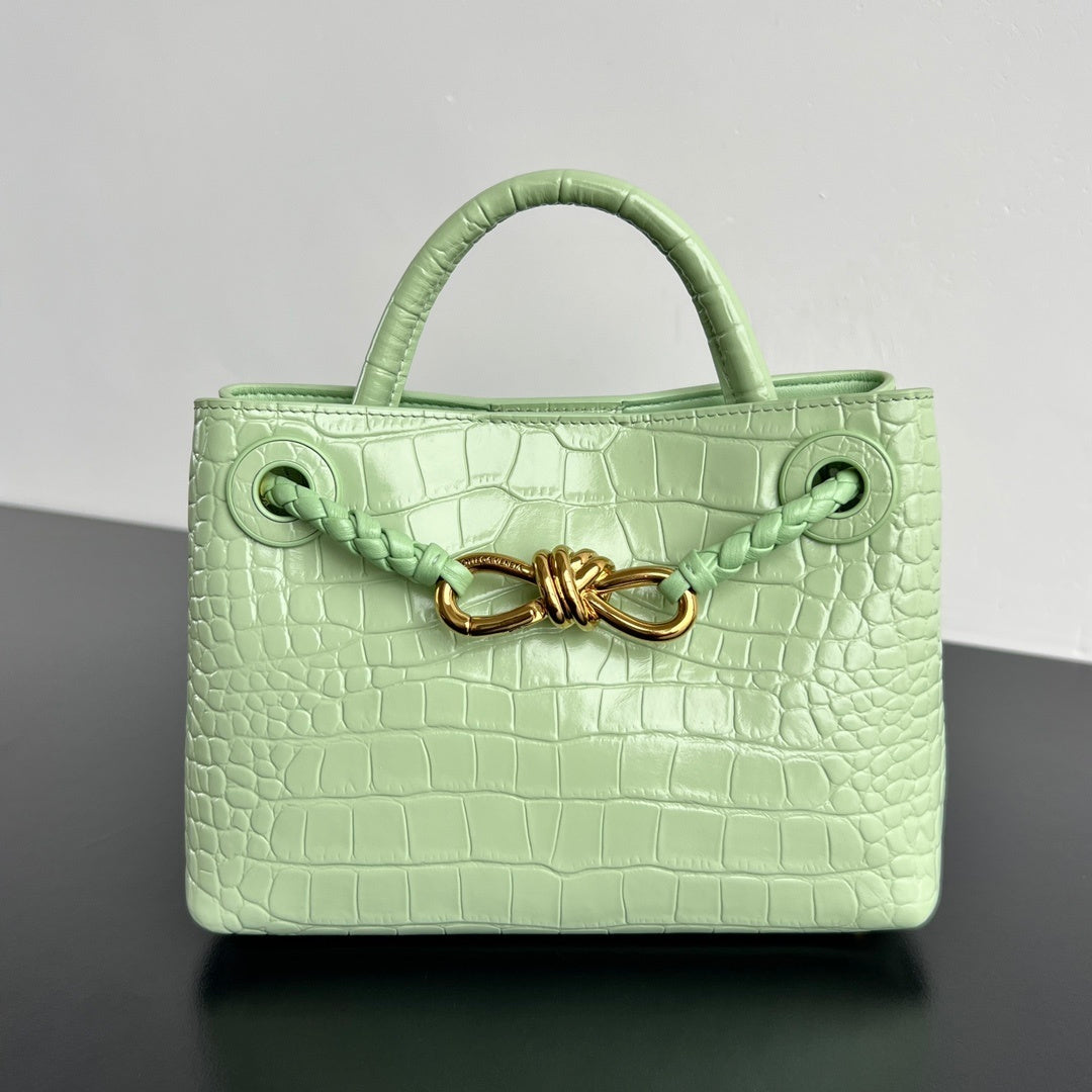 Bottega Veneta Andiamo Mini (Croc-Embossed Leather)