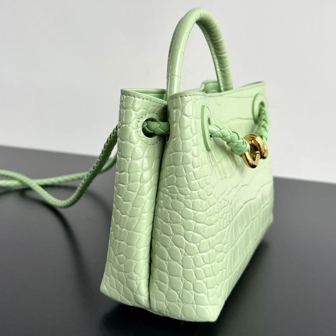 Bottega Veneta Andiamo Mini (Croc-Embossed Leather)
