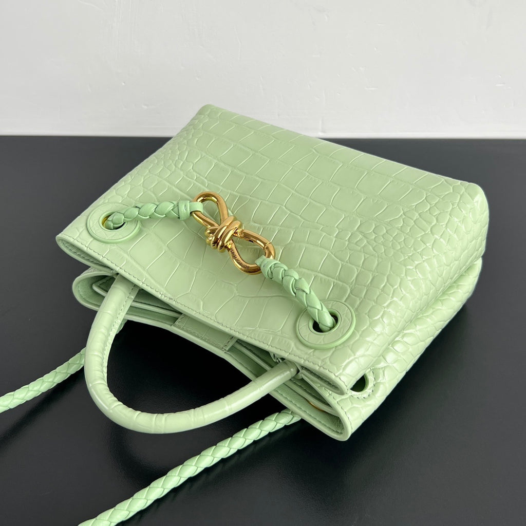 Bottega Veneta Andiamo Mini (Croc-Embossed Leather)
