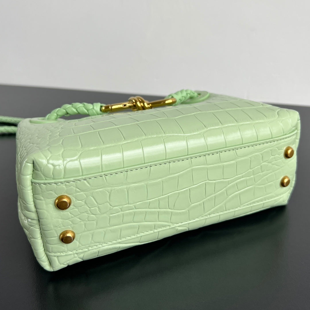 Bottega Veneta Andiamo Mini (Croc-Embossed Leather)