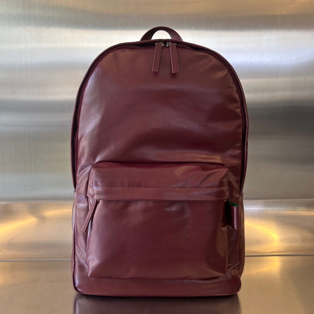 Bottega Veneta Pleated Oil-Waxed Leather Backpack