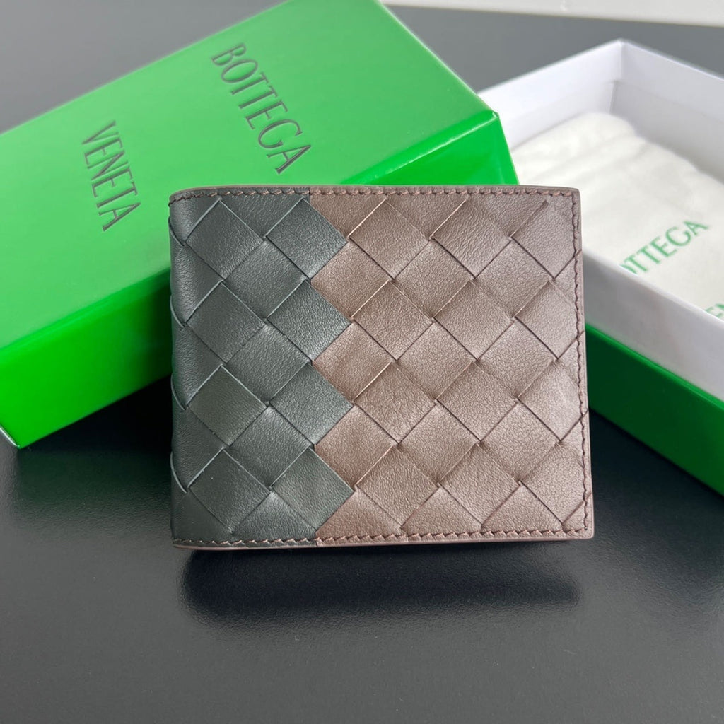Bottega Veneta Bi-Color Woven Bifold Wallet