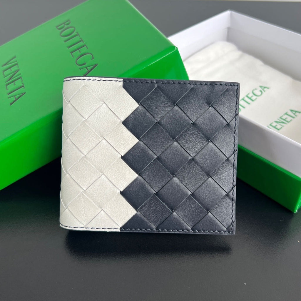 Bottega Veneta Bi-Color Woven Bifold Wallet