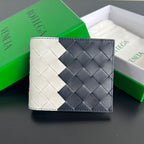 Bottega Veneta Bi-Color Woven Bifold Wallet