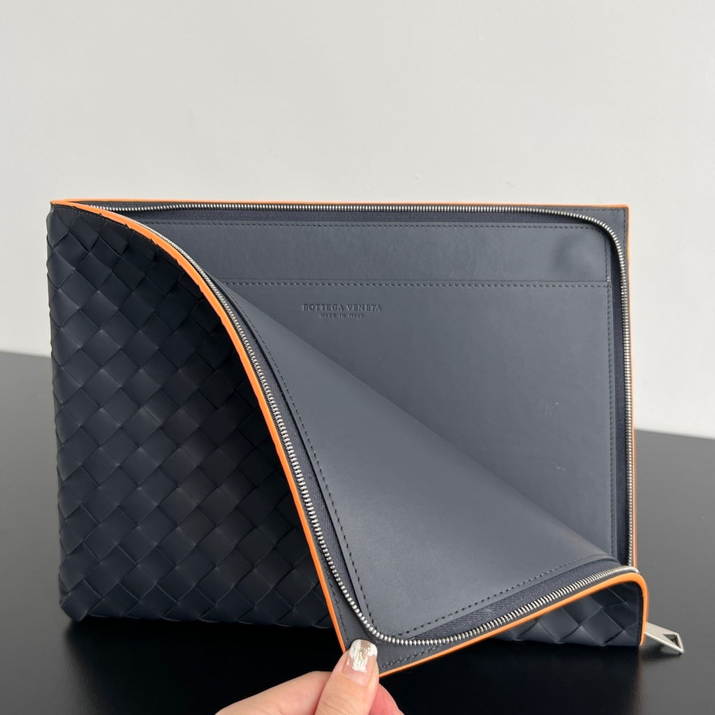 Bottega Veneta Half-Zip Clutch