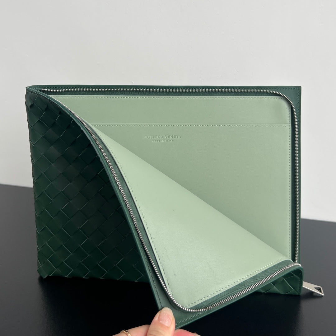 Bottega Veneta Half-Zip Clutch