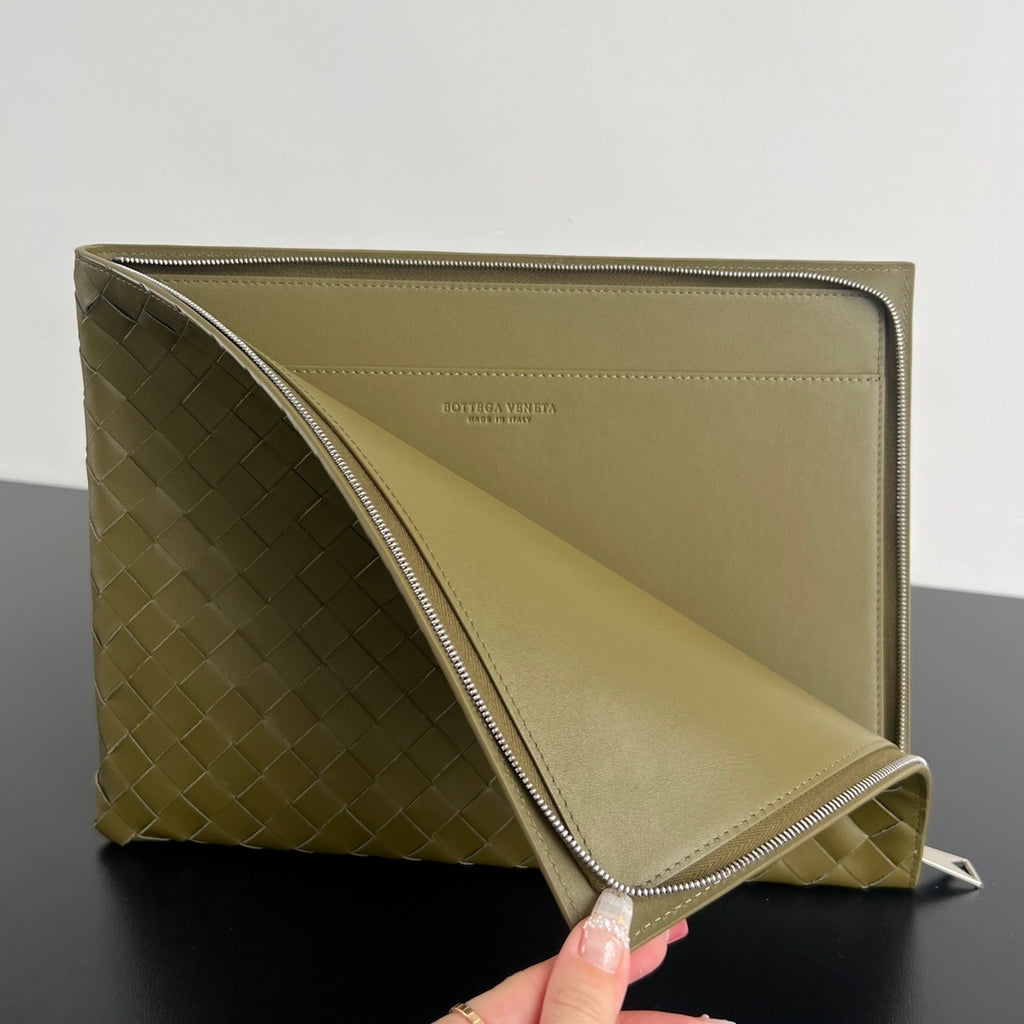 Bottega Veneta Half-Zip Clutch