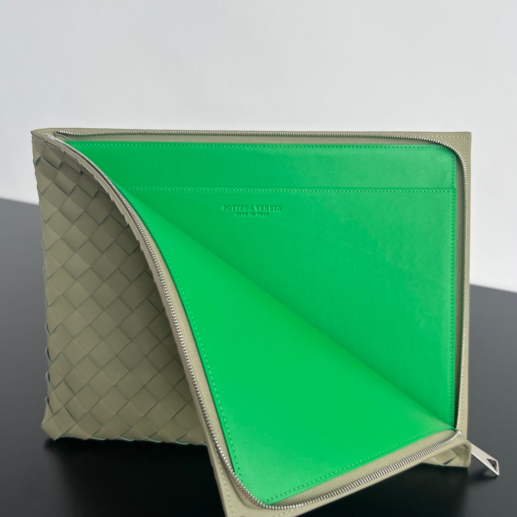 Bottega Veneta Half-Zip Clutch