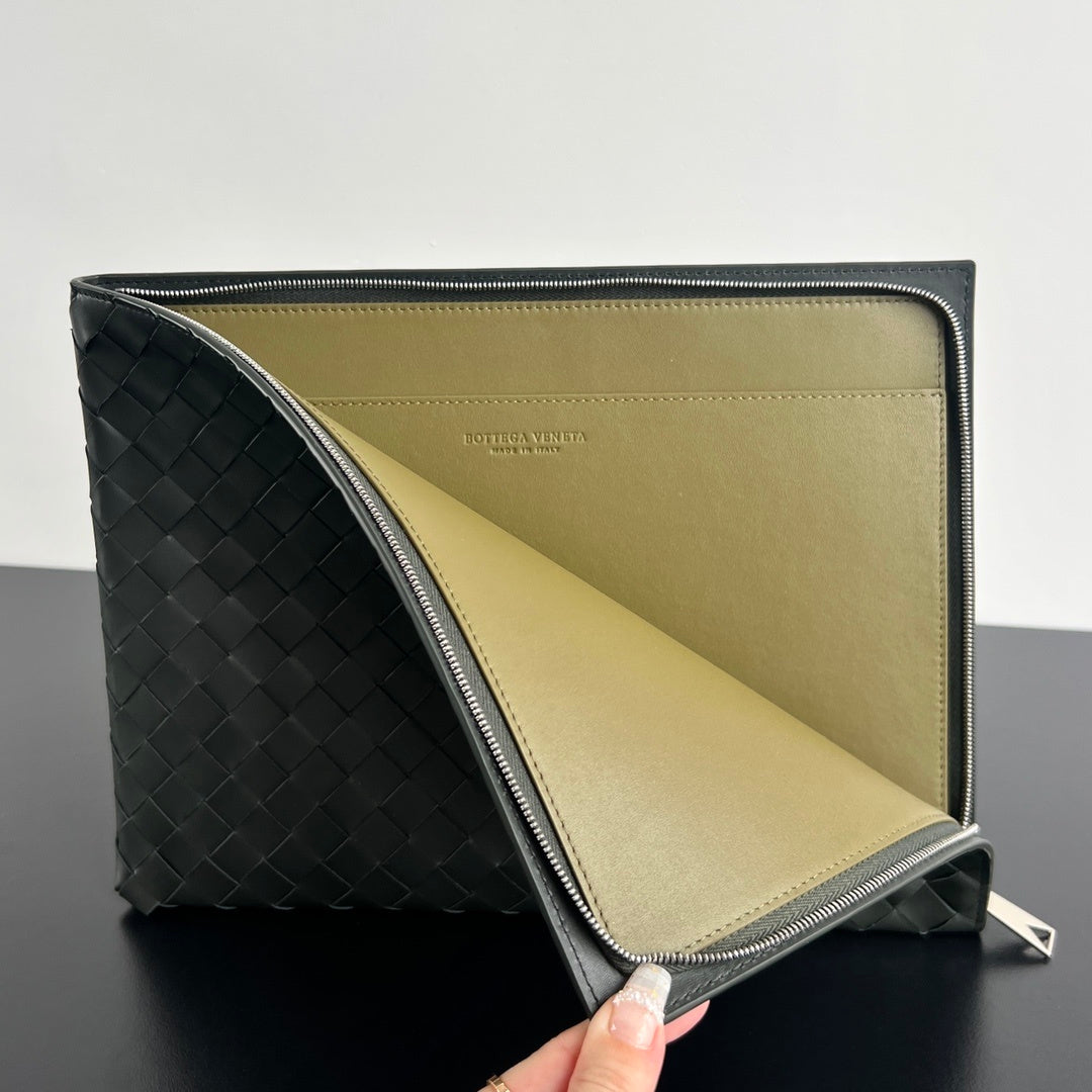 Bottega Veneta Half-Zip Clutch