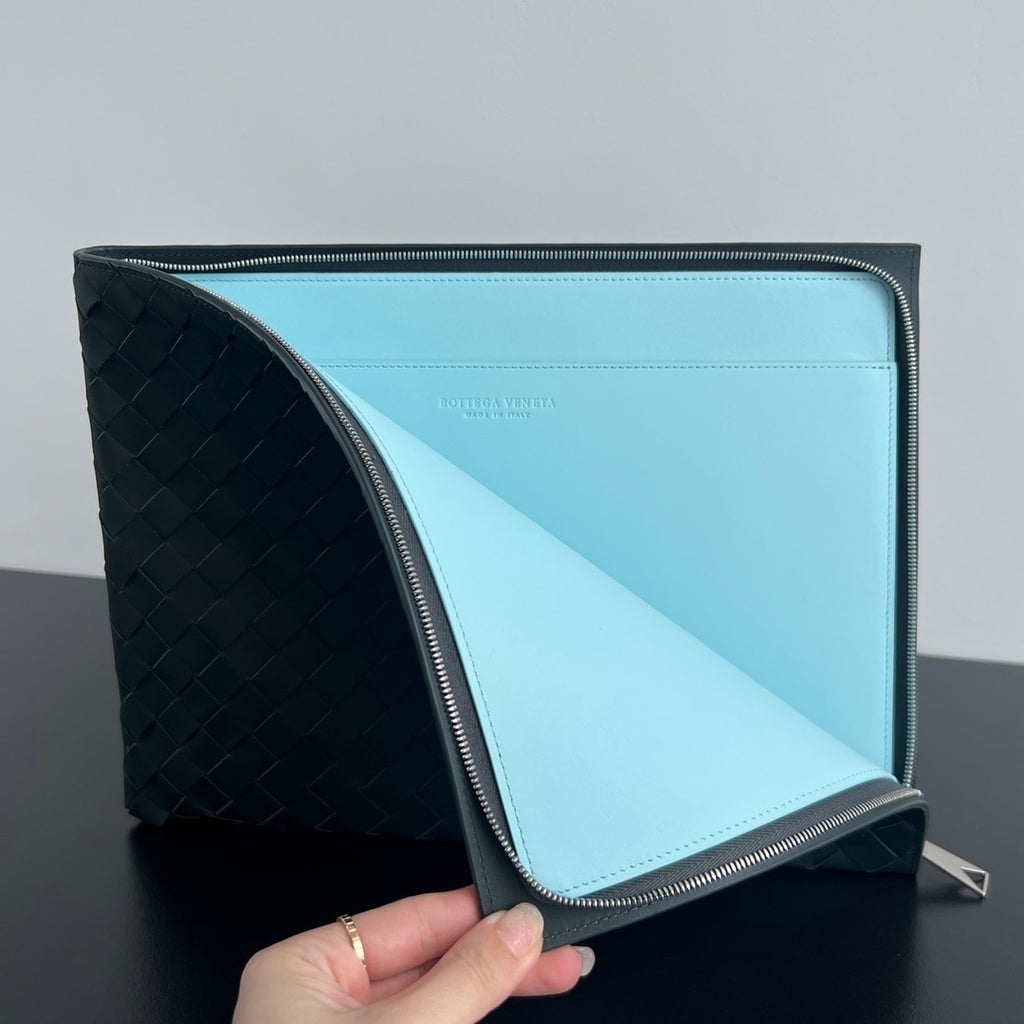 Bottega Veneta Half-Zip Clutch