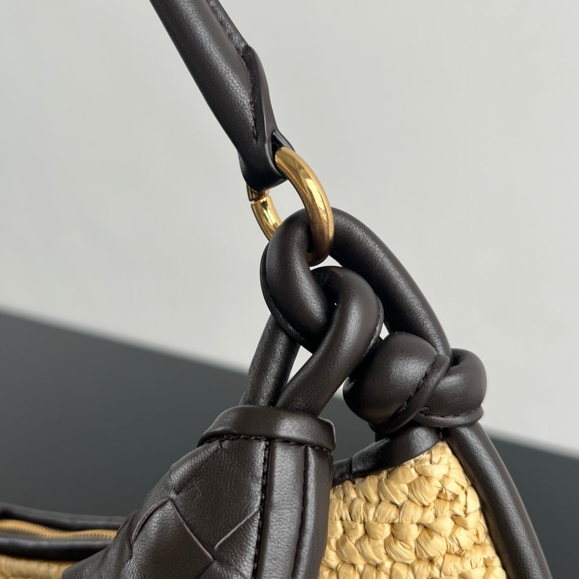 Bottega Veneta Gemelli Raffia Handbag