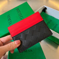 Bottega Veneta Woven Bi-Color Card Holder