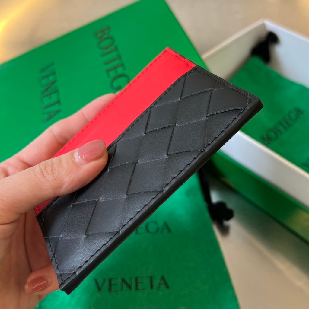 Bottega Veneta Woven Bi-Color Card Holder