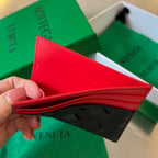 Bottega Veneta Woven Bi-Color Card Holder