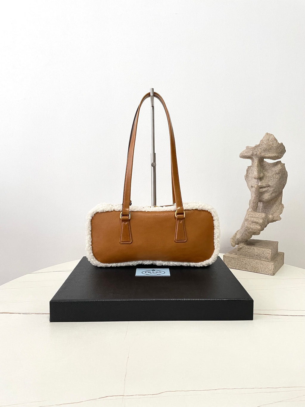 Prada Shearling Bowling Bag