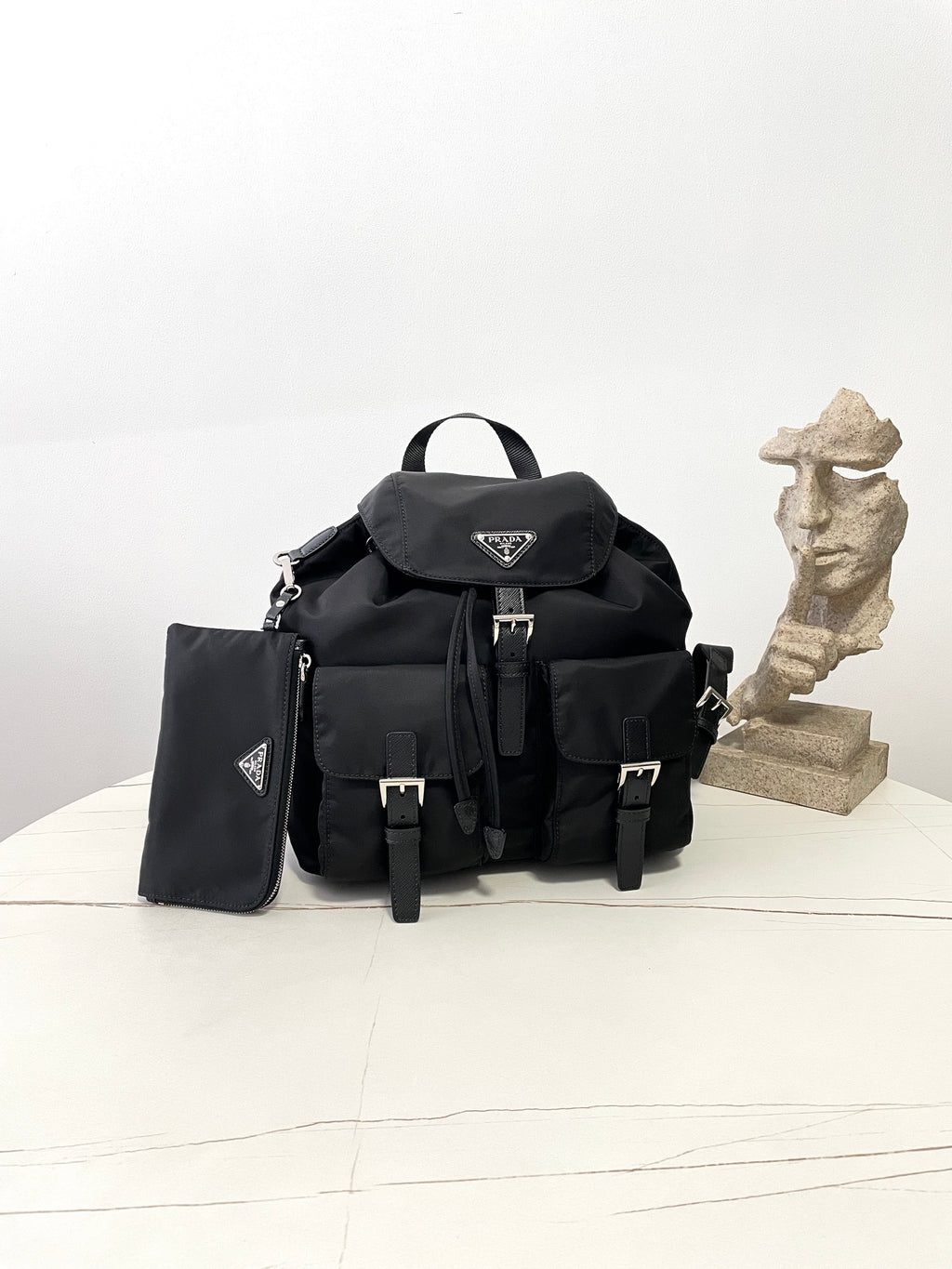 Prada Runway Backpack with Pouch