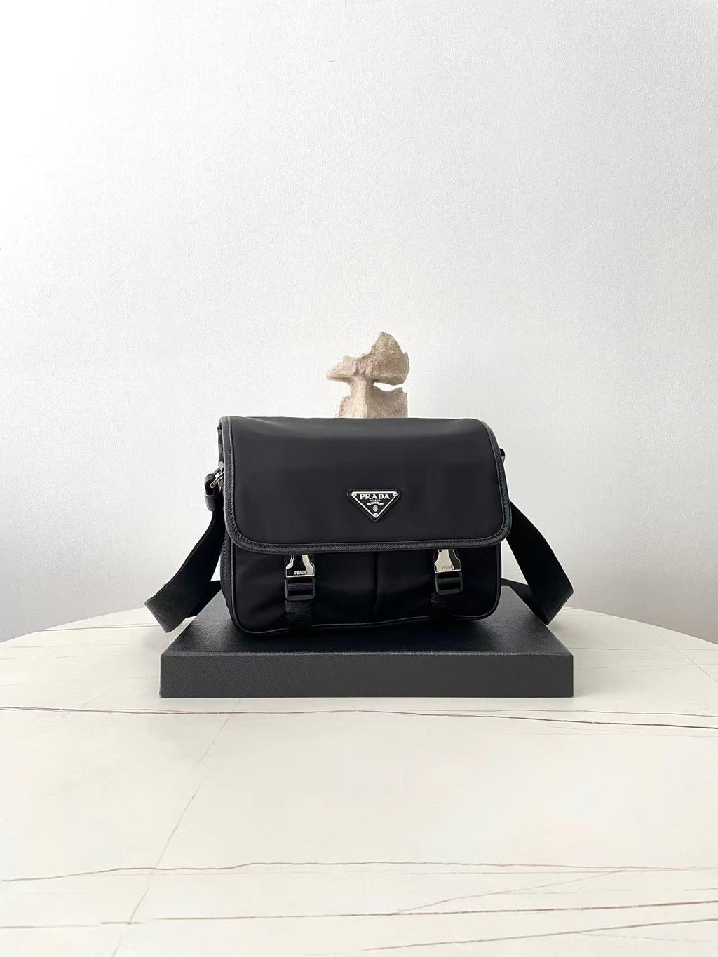 Prada Nylon Flap Crossbody Bag