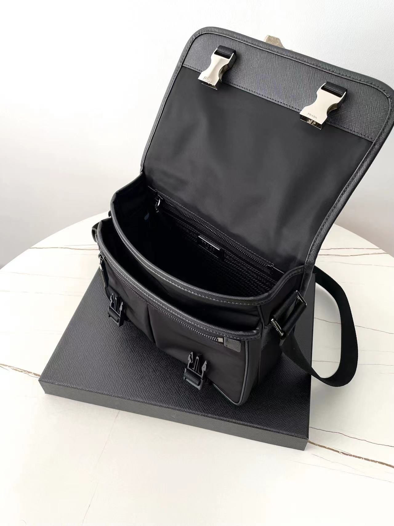 Prada Nylon Flap Crossbody Bag
