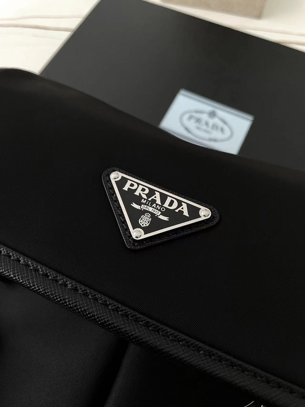 Prada Nylon Flap Crossbody Bag