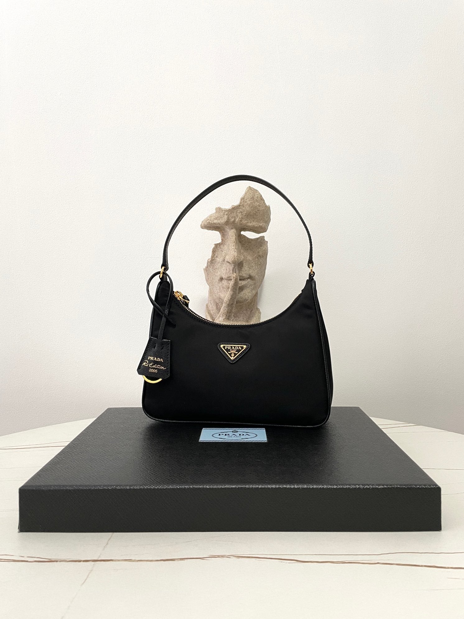 Prada Nylon Hobo Shoulder Bag