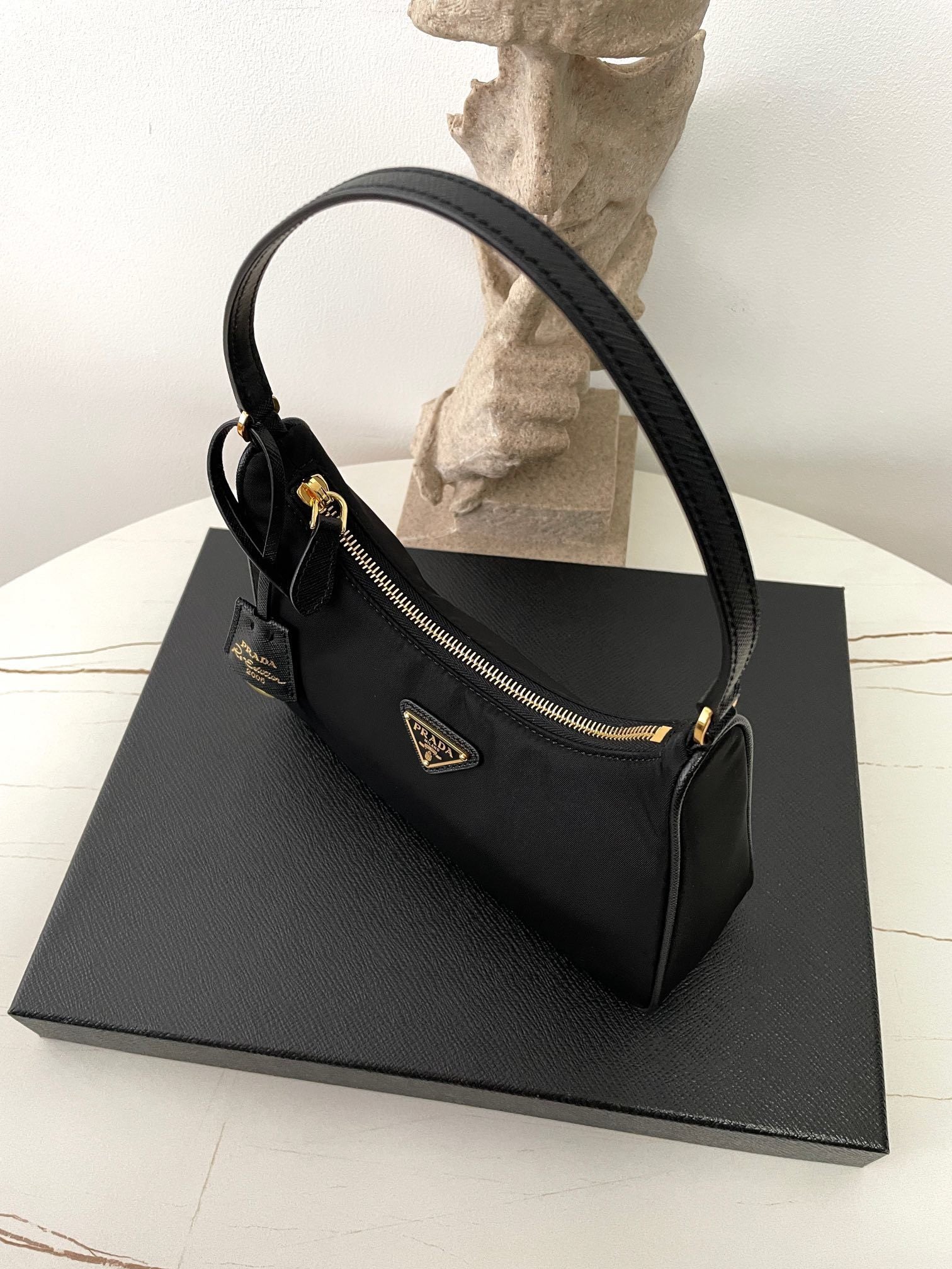Prada Nylon Hobo Shoulder Bag