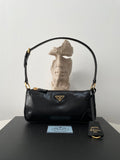 Prada Oil-Waxed Leather Shoulder Bag