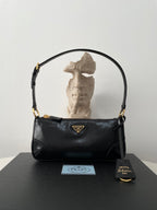 Prada Oil-Waxed Leather Shoulder Bag