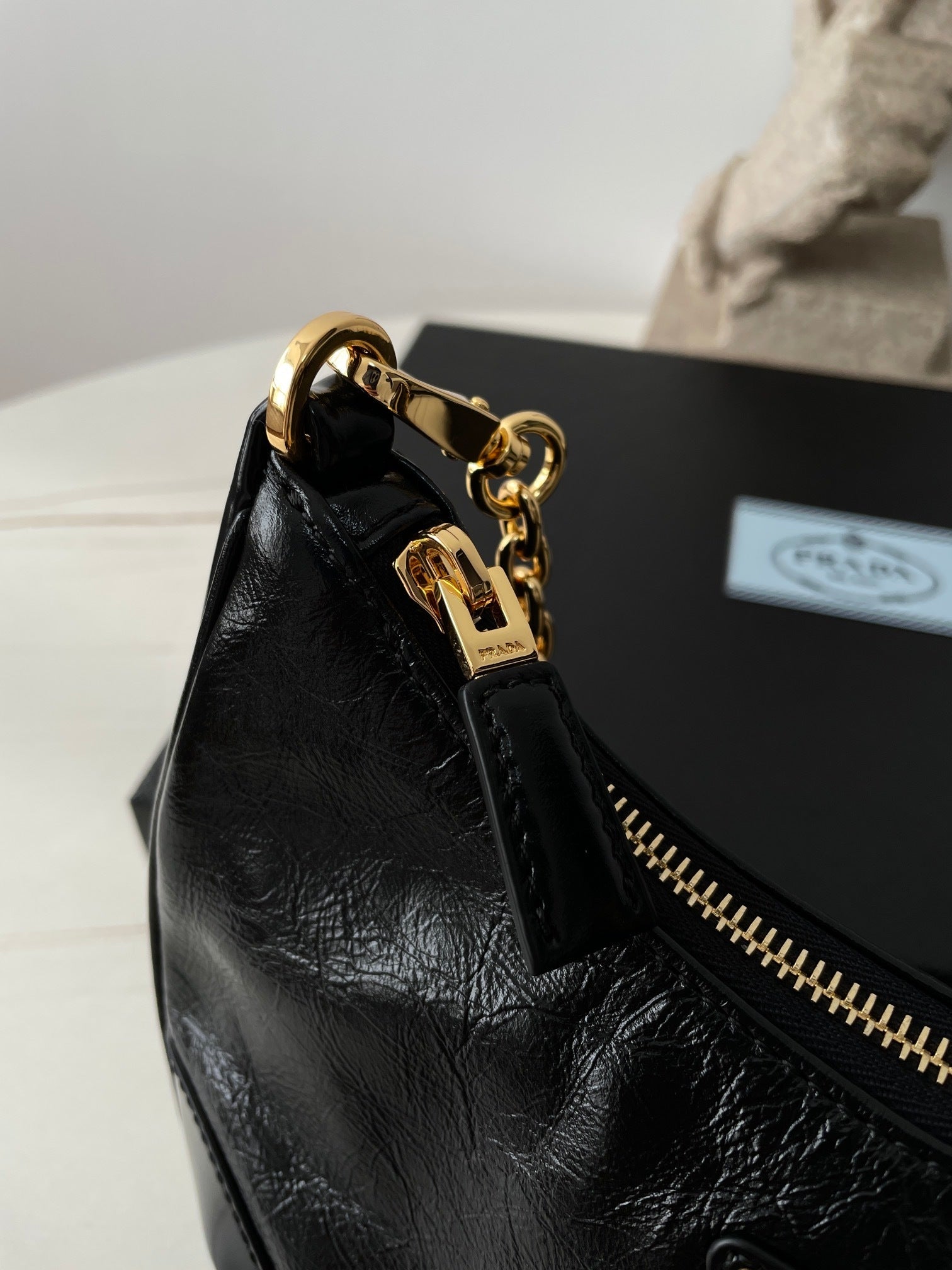 Prada Leather Hobo Bag Three-in-One