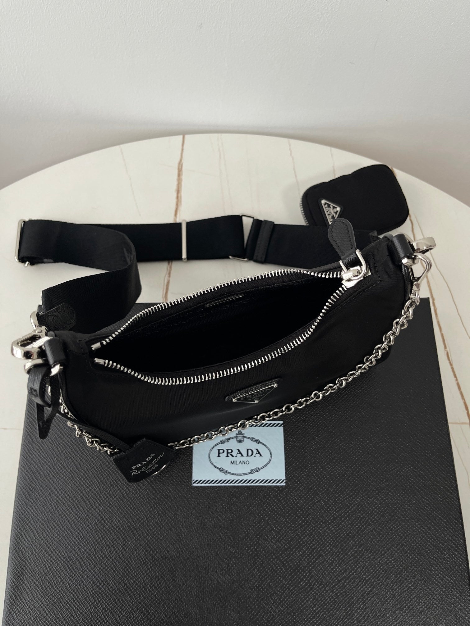 Prada Nylon Hobo Bag Three-in-One