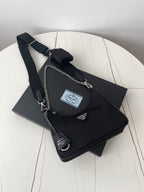 Prada Nylon Hobo Bag Three-in-One