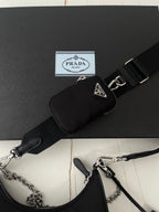 Prada Nylon Hobo Bag Three-in-One