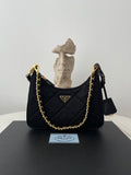 Prada Quilted Re-Nylon Hobo Bag