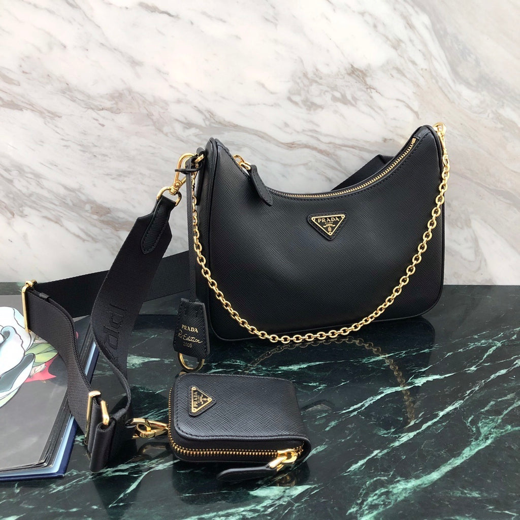 Prada Nylon Hobo Bag Three-in-One