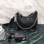 Prada Nylon Hobo Bag Three-in-One