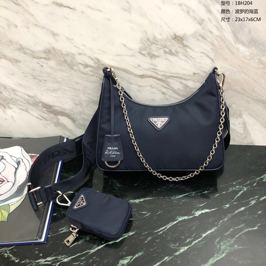 Prada Nylon Hobo Bag Three-in-One