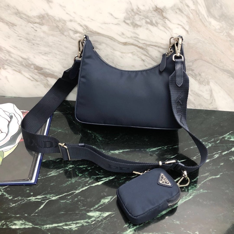 Prada Nylon Hobo Bag Three-in-One