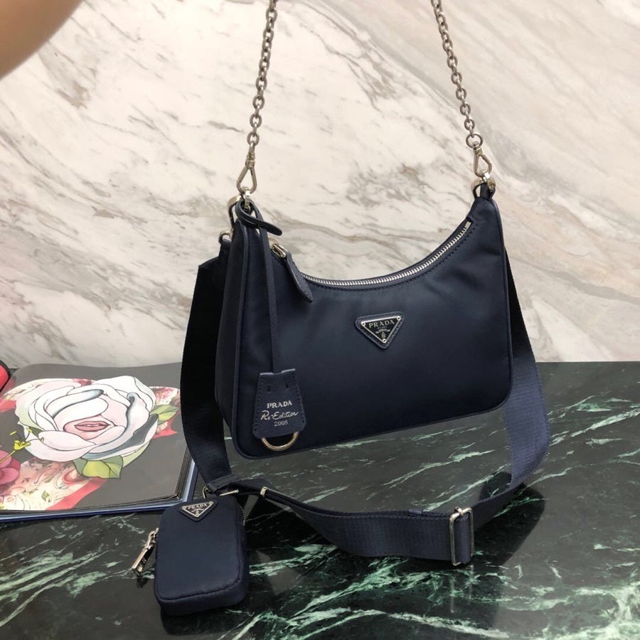 Prada Nylon Hobo Bag Three-in-One