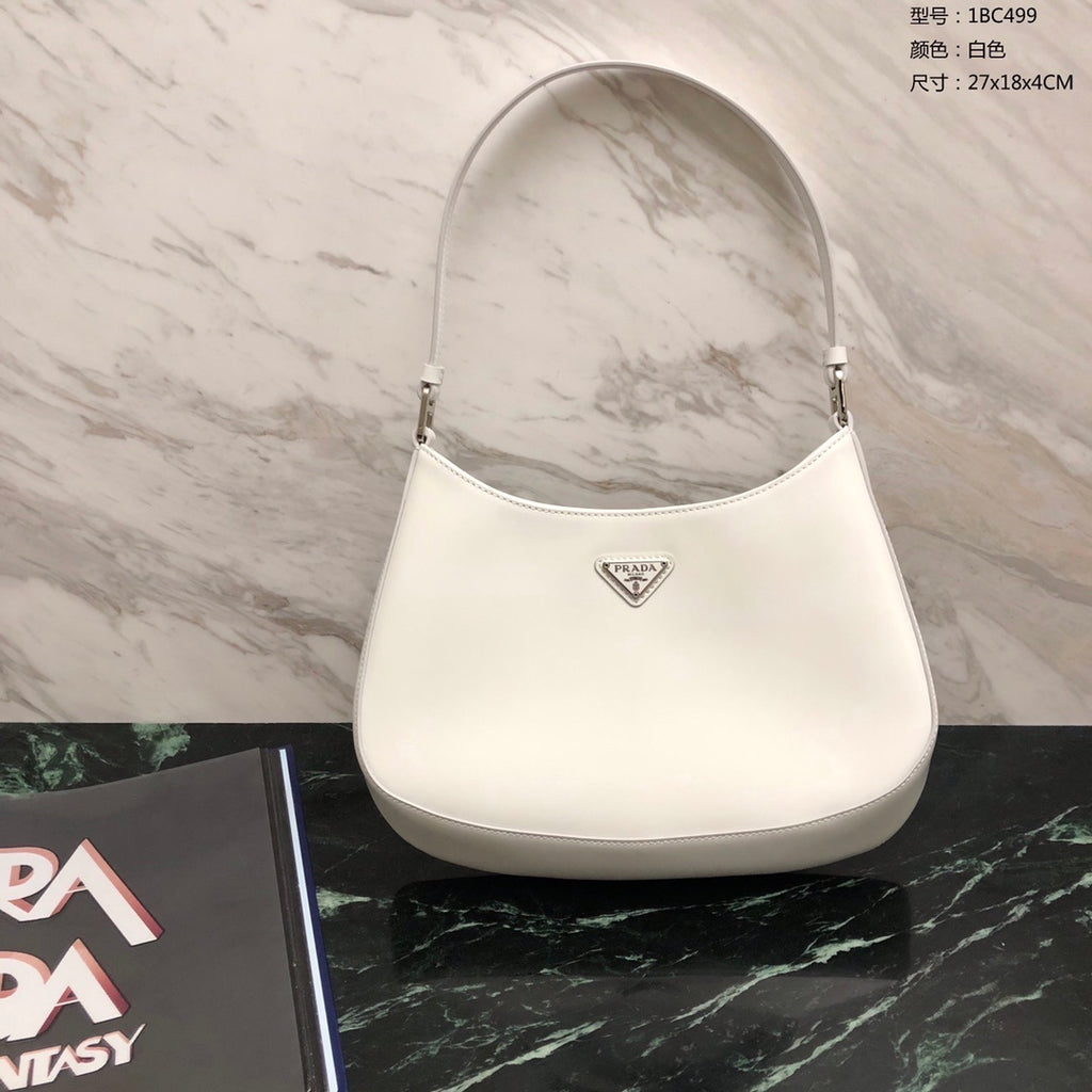 Prada Leather Hobo Shoulder Bag